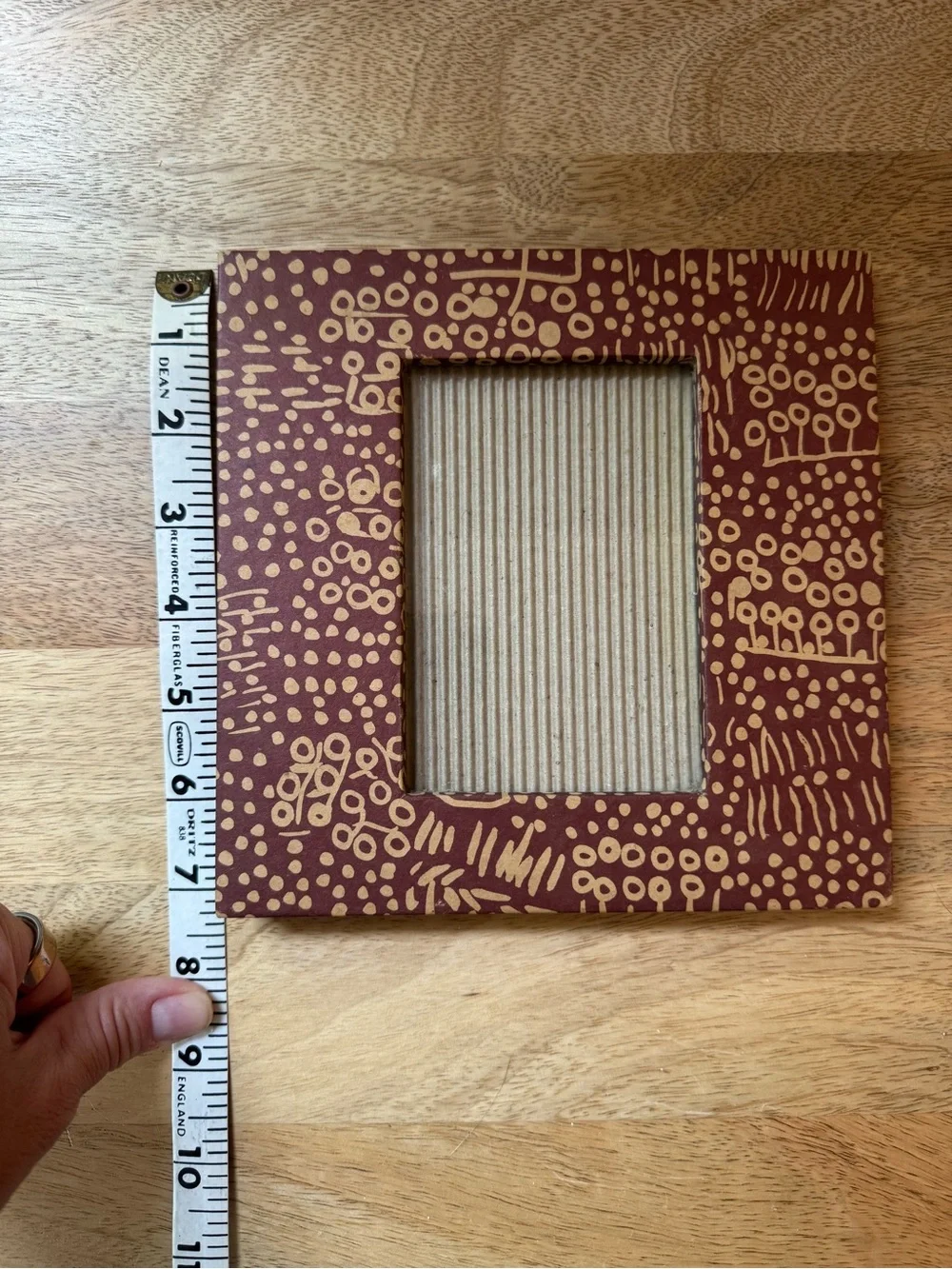 Milano Red and Tan Patterned Picture Frame